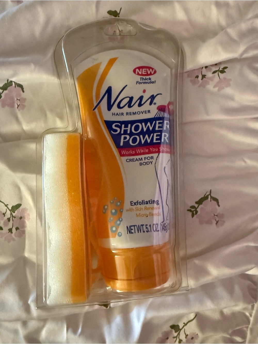 Shower Power Exfoliating Hair Remover Exfoliating Nair 5.1 oz Hair Remover NEW.